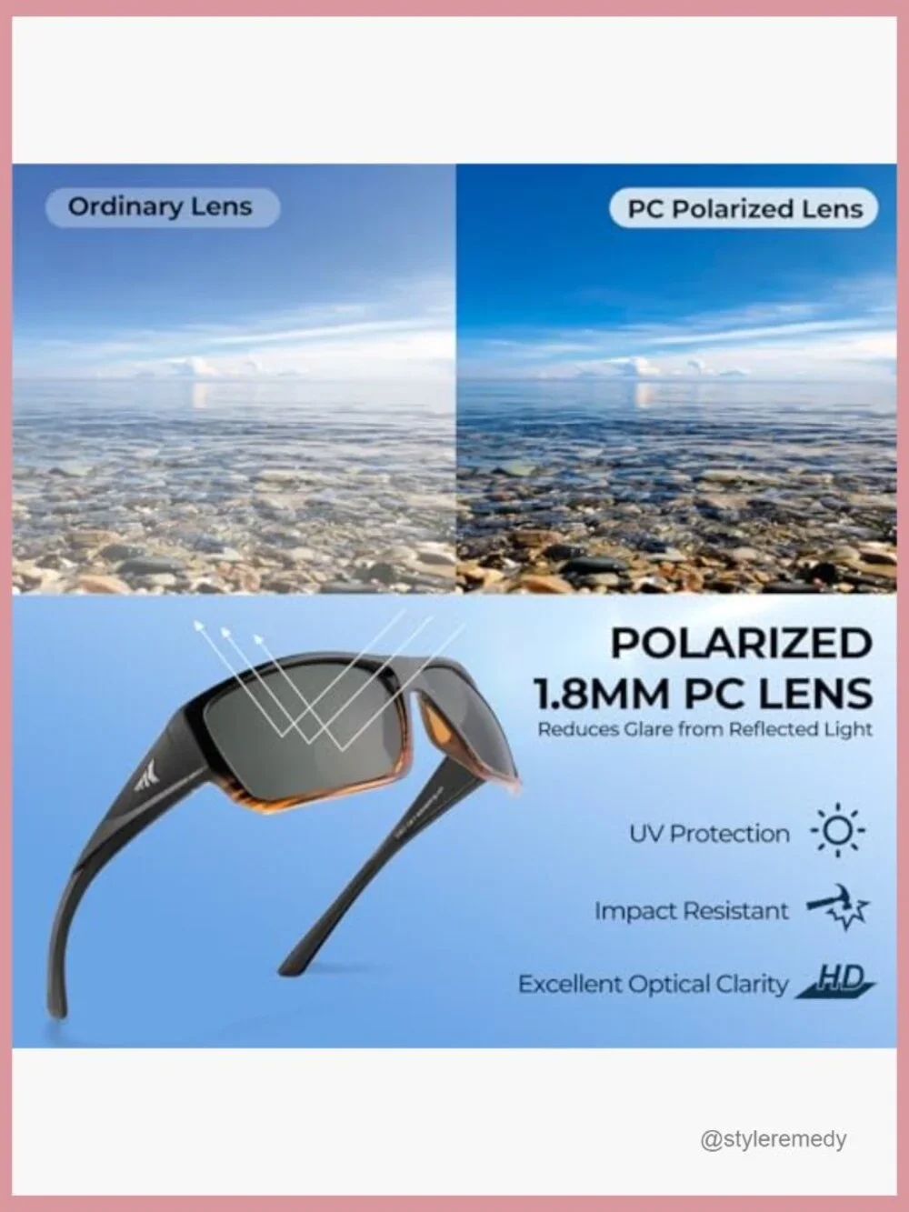 Bi-Focal Polarized Sports Sunglasses with Magnification